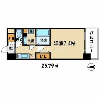 エスライズ東本町【12階】の間取り