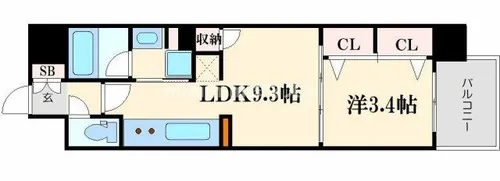 アーバネックス心斎橋EAST【6階】の間取り