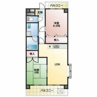 ベルトップ石橋【305号室】の間取り