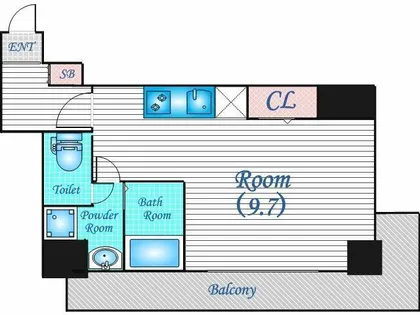meet Me 梅田西【8階】の間取り