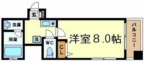 ル・プルミエ・シャピトゥル福島【7階】の間取り