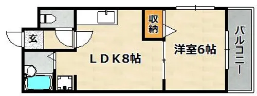 YOUCOURT【303号室】の間取り