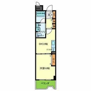 ELLEGRANDE OZU【302号室】の間取り