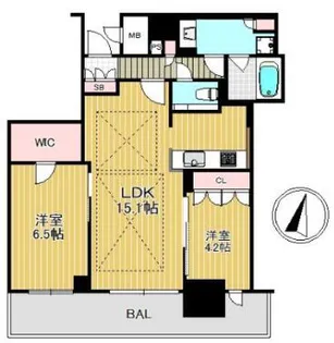 ブランズタワー梅田North【24号室】の間取り