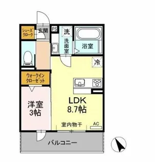 グラシューズ【2階】の間取り