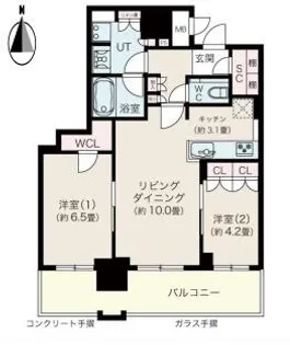 ブランズタワー梅田North【710号室】の間取り