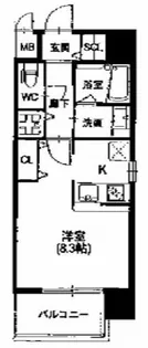 スプランディッド野江【3階】の間取り