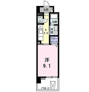 belle・franc 祥鳥橋【5階】の間取り