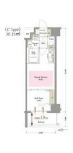 アーバネックス真田山【12階】の間取り