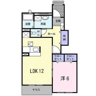 ボヌール シャンブル【1階】の間取り