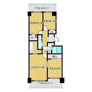 パーク・ハイム田辺【8階】の間取り