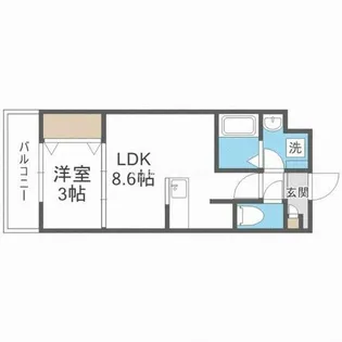 AILE東中浜【2階】の間取り