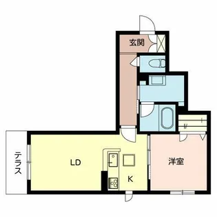 レーヴ・ラ・メール【0102号室】の間取り