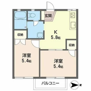 ハイツシャローム【0203号室】の間取り