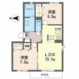 シャーメゾン 新森【0101号室】の間取り