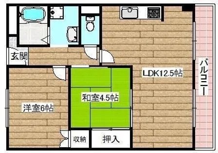 第二田中マンション【1階】の間取り