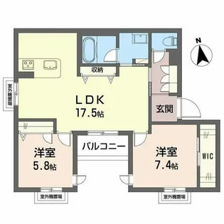シャーメゾン ルミエール西田辺【0302号室】の間取り