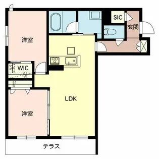 シャーメゾン クレフィーユ【0103号室】の間取り