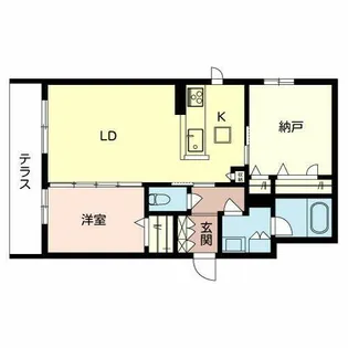 ル ボワ ヴェール【0107号室】の間取り