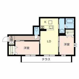 モンパール北花田III【0105号室】の間取り