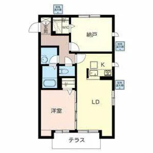 シャーメゾン陽明E棟【E101号室】の間取り