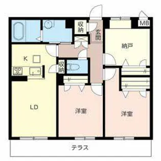 シャーメゾン田辺【0103号室】の間取り