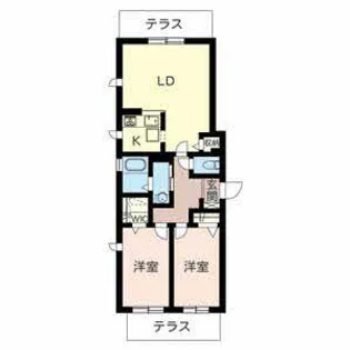 Petrus桃ケ池【0101号室】の間取り