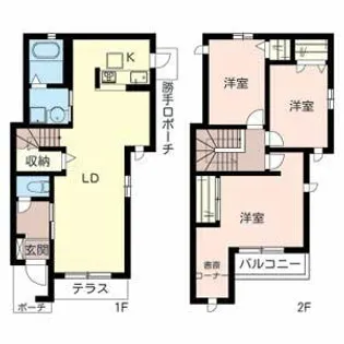 デュプレックスハイツ コロネット【0102号室】の間取り