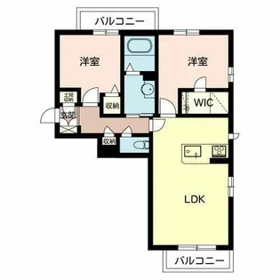 レフィナード一里山【0201号室】の間取り