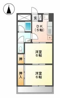 大曽根プレイス【202号室】の間取り