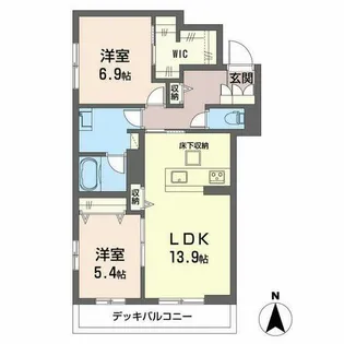 シャーメゾン王寺 ノースI【0101号室】の間取り