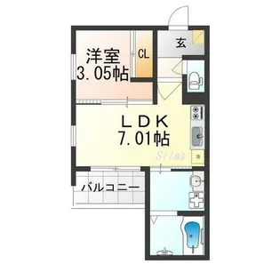 REGALEST五条大宮【2階】の間取り