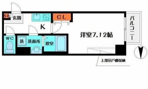 ウインズコート都島【2階】の間取り