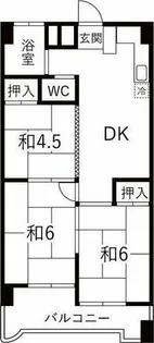 宝第二スカイハイツ【5階】の間取り