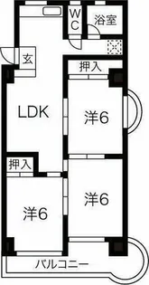 宝第二スカイハイツ【4階】の間取り