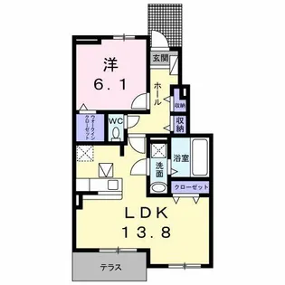 コスモス A【1階】の間取り