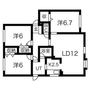 タカダハイツ【1階】の間取り
