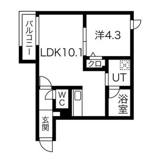 オルセー北17条【4階】の間取り