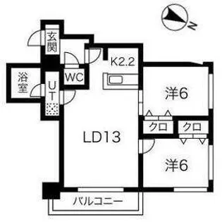 ノルテブリッサ24ロード【7階】の間取り