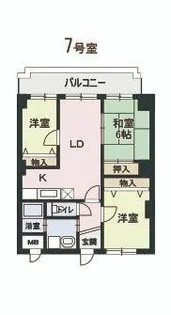 ワカイシビック第1ハイツ【2階】の間取り