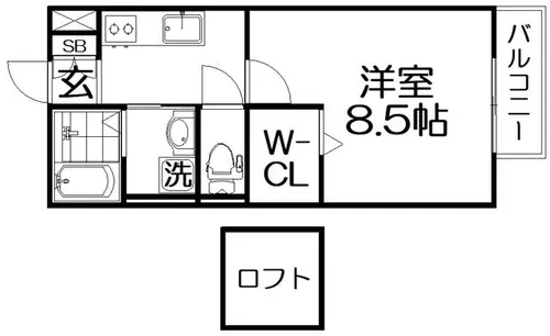 ブルースカイ山宗【2階】の間取り