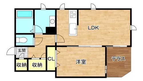 グランハイツハロー【1階】の間取り