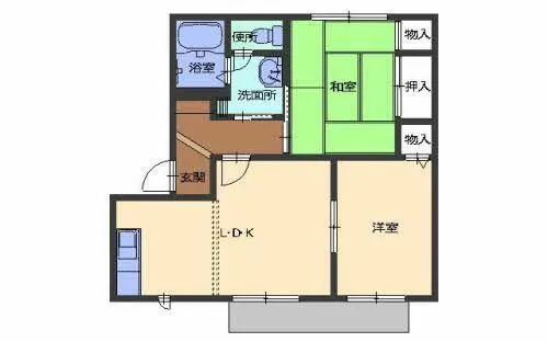 タウンハウス森北II【C102号室】の間取り