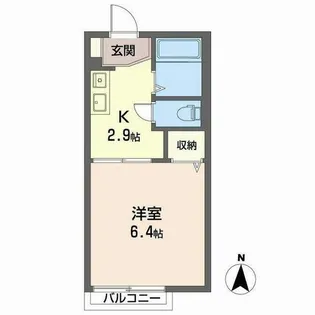 ライムライト【0205号室】の間取り