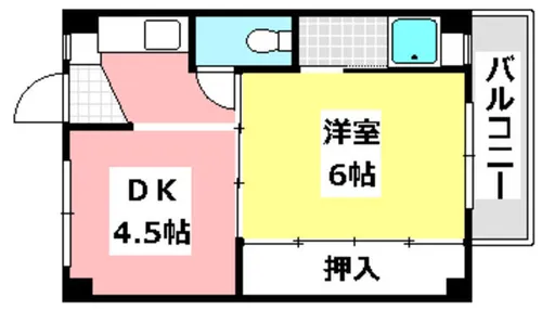 ビレッジハウス茨木【2-502号室】の間取り
