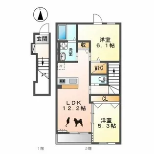 AG タウン【2階】の間取り
