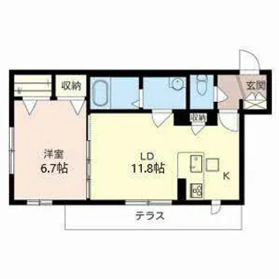 シャーメゾン プアローズ【0103号室】の間取り