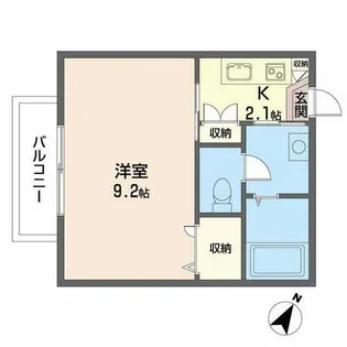 シャーメゾン浜町【0202号室】の間取り