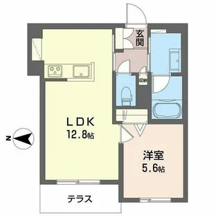 シャーメゾン静永【0102号室】の間取り