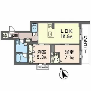エクラシエル住吉【0302号室】の間取り